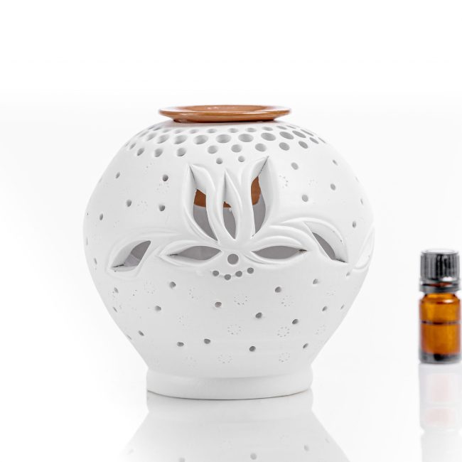 Lalele - aromatizor ceramic artizanal cu iluminare pe bază